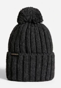 Napapijri Semiury - Bonnet - Dark Grey Melange -Napapijri 02b52c23e5764fdb8697490fe1523a80