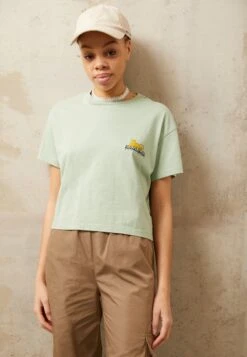 Napapijri Chira Crop - T-Shirt Imprimé - Green Frost