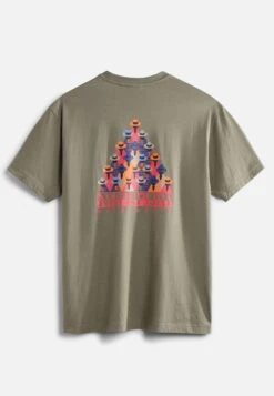 Napapijri S-Pajas Ss - T-Shirt Imprimé - Green Lichen -Napapijri 0efebc2d17ae45e3a55171201ab0bea4