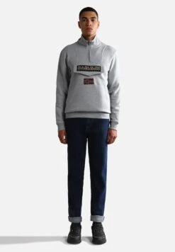 Napapijri Burgee Zip - Sweatshirt - Medium Grey Melange 11 Napapijri Burgee Zip - Sweatshirt - Medium Grey Melange -Napapijri 10f78b1d2a214af4ad4c6c846b74d3b1