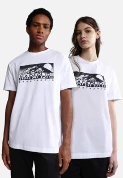 Napapijri S-Quito Ss - T-Shirt Imprimé - Bright White