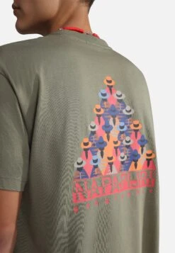 Napapijri S-Pajas Ss - T-Shirt Imprimé - Green Lichen -Napapijri 2ee4da7d85134d3c88767b278273f4a5