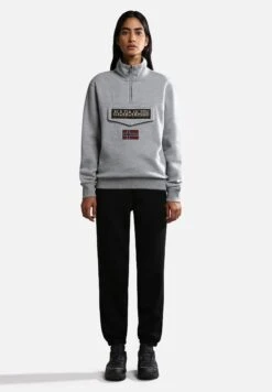 Napapijri Burgee Zip - Sweatshirt - Medium Grey Melange 10 Napapijri Burgee Zip - Sweatshirt - Medium Grey Melange -Napapijri 31a3eabfa8ec456aa234c3fe36c39464
