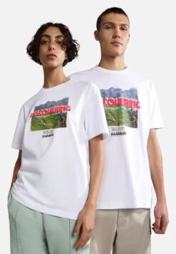 Napapijri Bolivar - T-Shirt Imprimé - Bright White