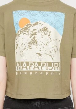 Napapijri Cenepa Crop - T-Shirt Imprimé - Green Lichen -Napapijri 353bfff17a6541af9a5e7f619d4b3038