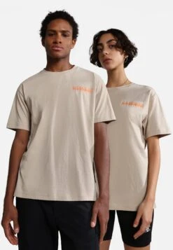 Napapijri S-Pajas Ss - T-Shirt Imprimé - Humus Beige