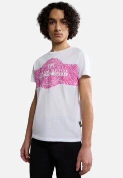 Napapijri Pinzon - T-Shirt Imprimé - Bright White