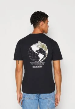 Napapijri Unisex - T-Shirt Imprimé - Black