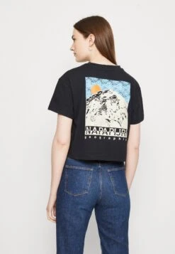 Napapijri Cenepa Crop - T-Shirt Imprimé - Black -Napapijri 730e51efa41e4372900e5f6b5c0f5cbf