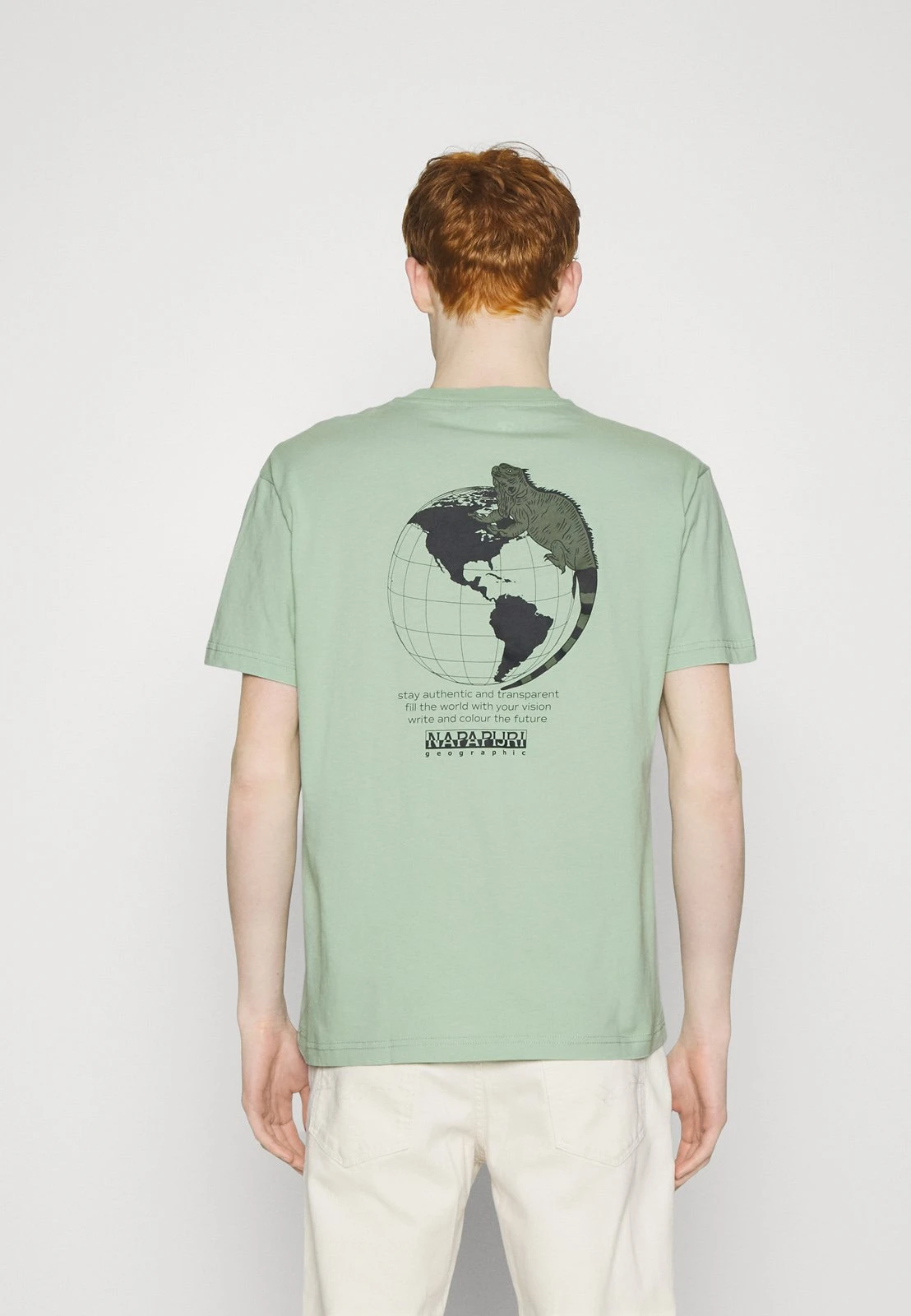 Napapijri Unisex - T-Shirt Imprimé - Green 3 Napapijri Unisex - T-Shirt Imprimé - Green – Image 3