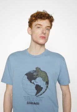 Napapijri Unisex - T-Shirt Imprimé - Blue -Napapijri a770caa4acbc47189402326012737e9b