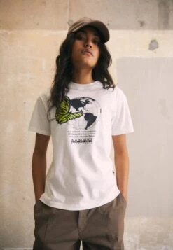 Napapijri Chokela - T-Shirt Imprimé - Bright White