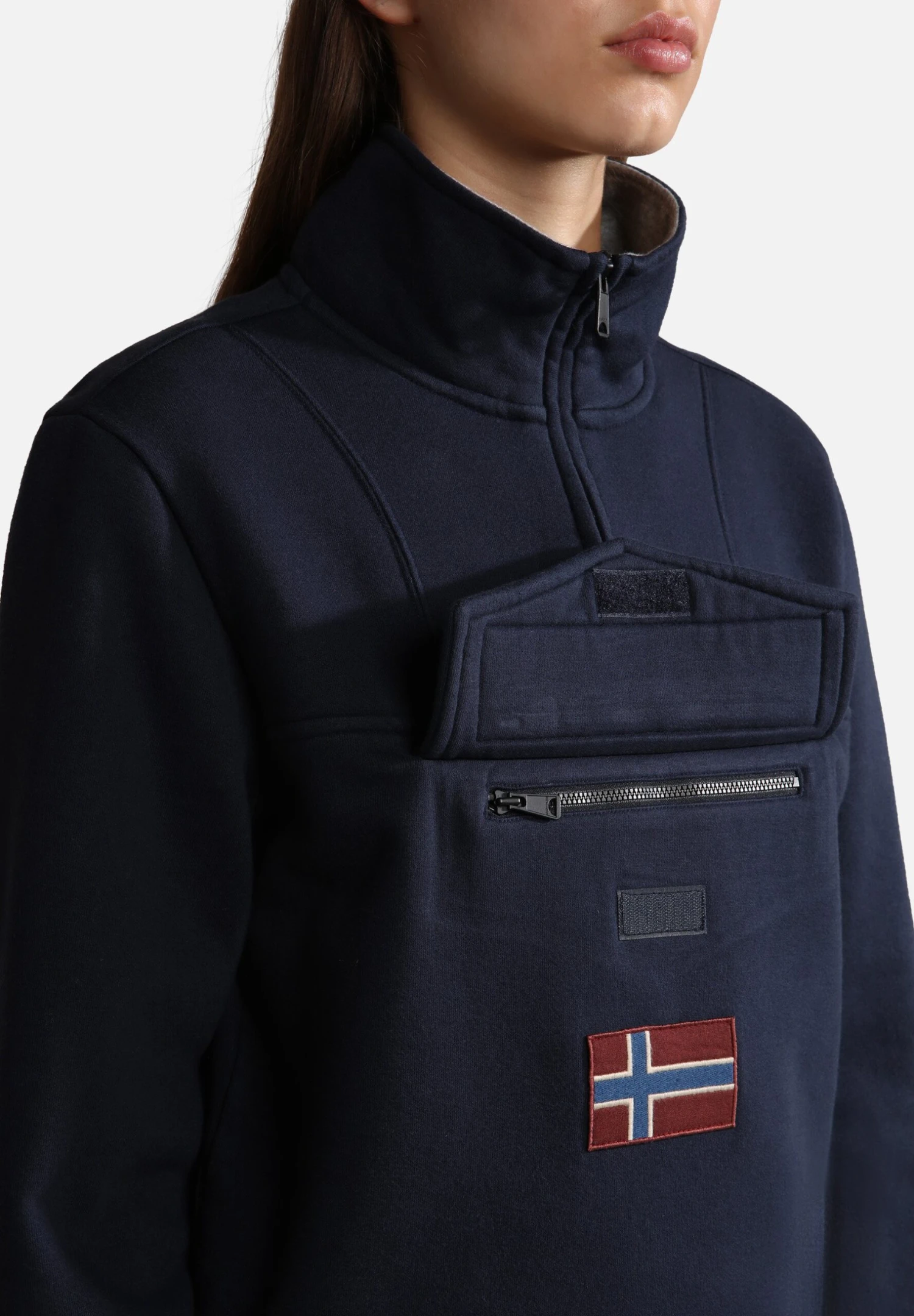 Napapijri Burgee Zip - Sweatshirt - Blu Marine 3 Napapijri Burgee Zip - Sweatshirt - Blu Marine – Image 3