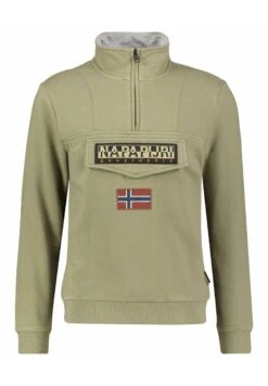 Napapijri Burgee Zip - Sweatshirt - Oliv