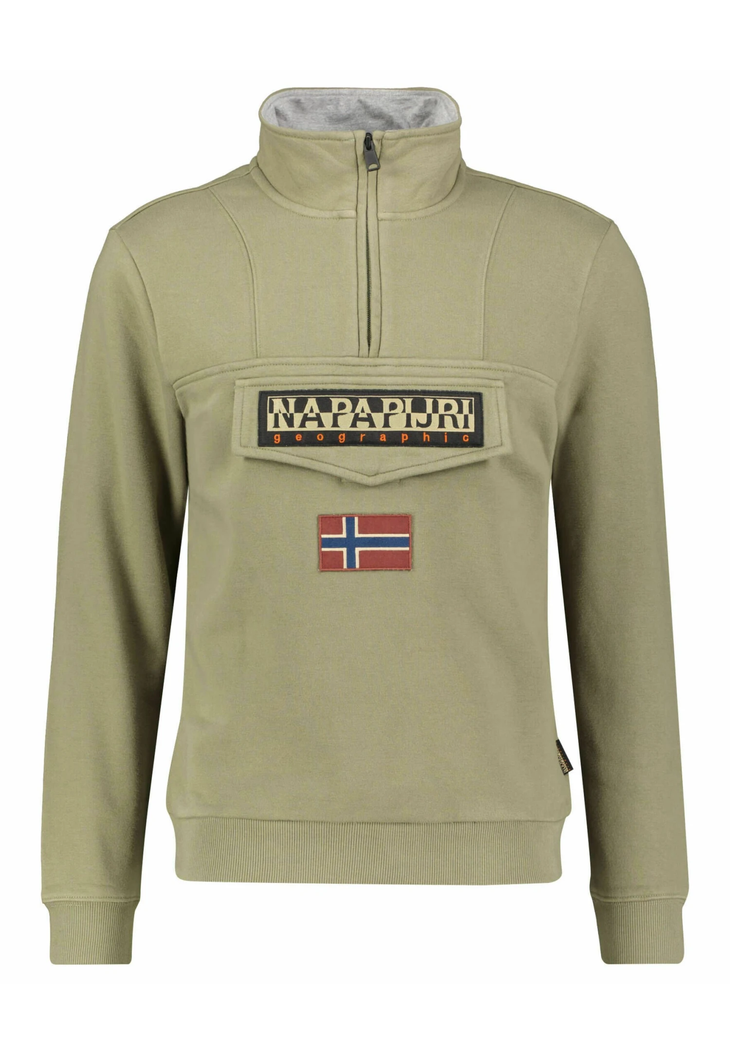 Napapijri Burgee Zip - Sweatshirt - Oliv 1 Napapijri Burgee Zip - Sweatshirt - Oliv