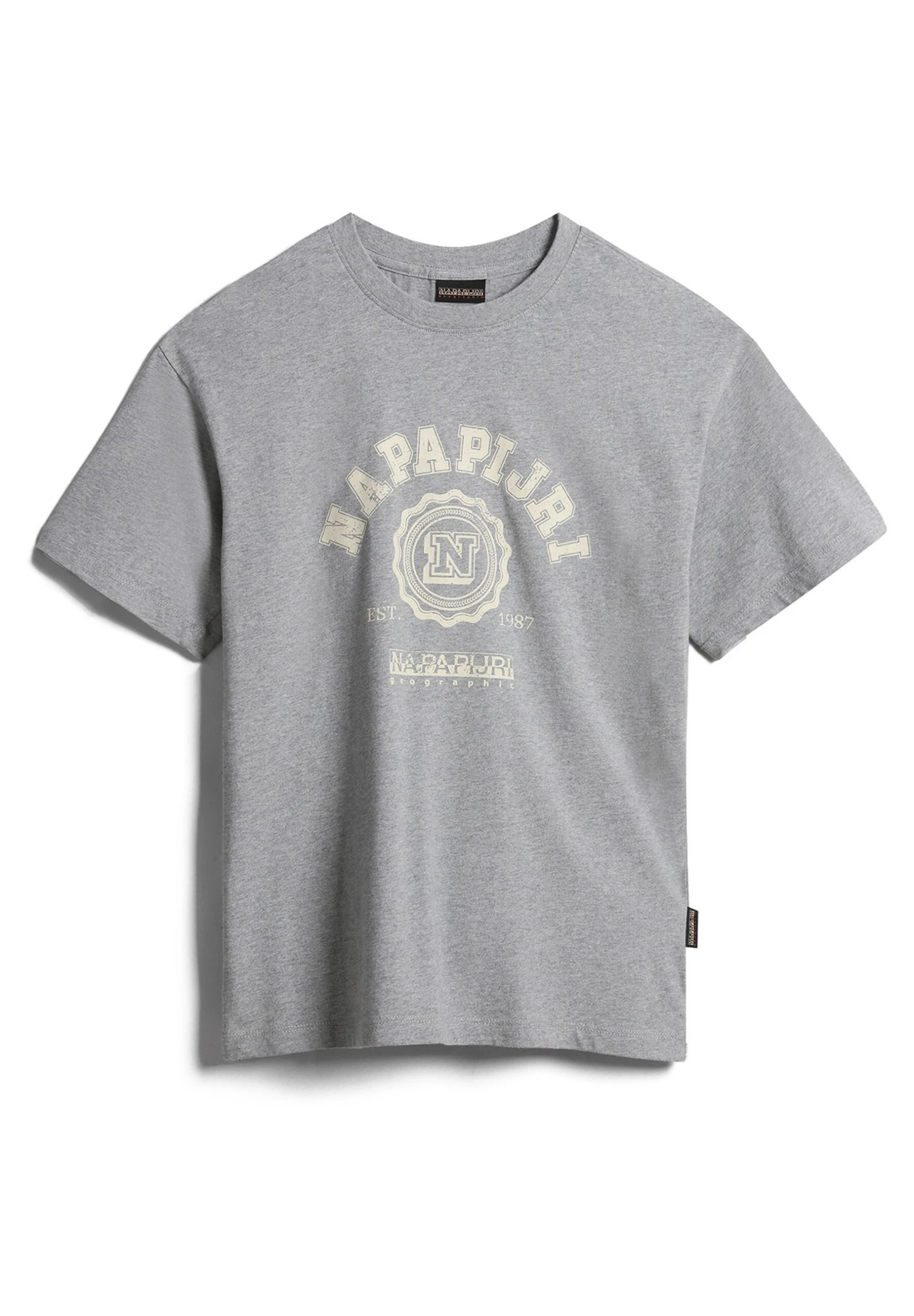 Napapijri Moreno - T-Shirt Imprimé - Medium Grey Melange 5 Napapijri Moreno - T-Shirt Imprimé - Medium Grey Melange – Image 5