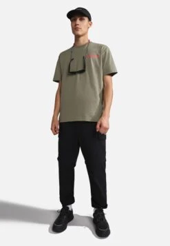 Napapijri S-Pajas Ss - T-Shirt Imprimé - Green Lichen -Napapijri d09a702ef98841339d70e4c07a8c2468