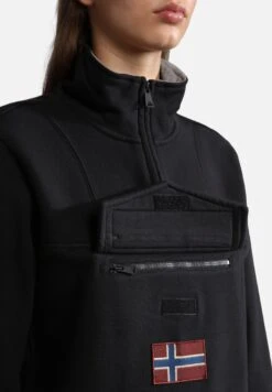 Napapijri Burgee Zip - Sweatshirt - Black -Napapijri d12c1768e8b34953b51c696da6b86a2f
