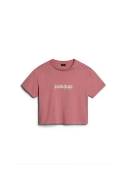 Napapijri Box Cropped - T-Shirt Imprimé - Pink Lulu