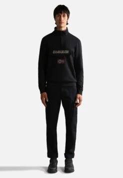 Napapijri Burgee Zip - Sweatshirt - Black -Napapijri d9690f25bef04e459d2dbd67b0b2068c