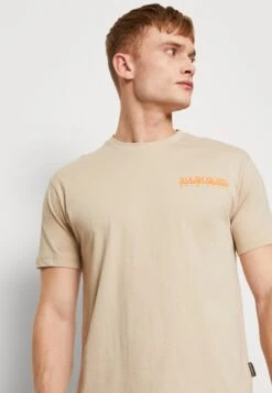 Napapijri S-Pajas Ss - T-Shirt Imprimé - Humus Beige -Napapijri df7b28f0ea634a1d92f473c55d920ebc