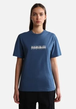 Napapijri S-Box W Ss - T-Shirt Imprimé - Blue Ensign
