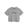 Napapijri Box Cropped - T-Shirt Imprimé - Medium Grey Melange