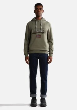 Napapijri Burgee Winter - Sweat À Capuche - Green Lichen -Napapijri e983247f060c418f9b9fa075c6be9c13