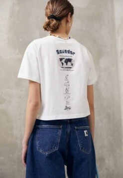 Napapijri Chira Crop - T-Shirt Imprimé - Bright White